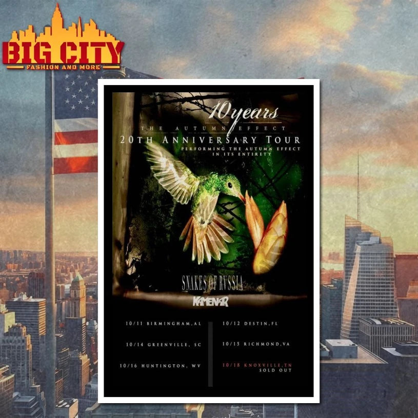 10 Years The Autumn Effect 10th Anniversary Tour 2025 October Poster Shirt