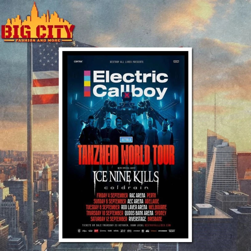 Australian Arena Tour 2026 Electric Callboy Poster Shirt
