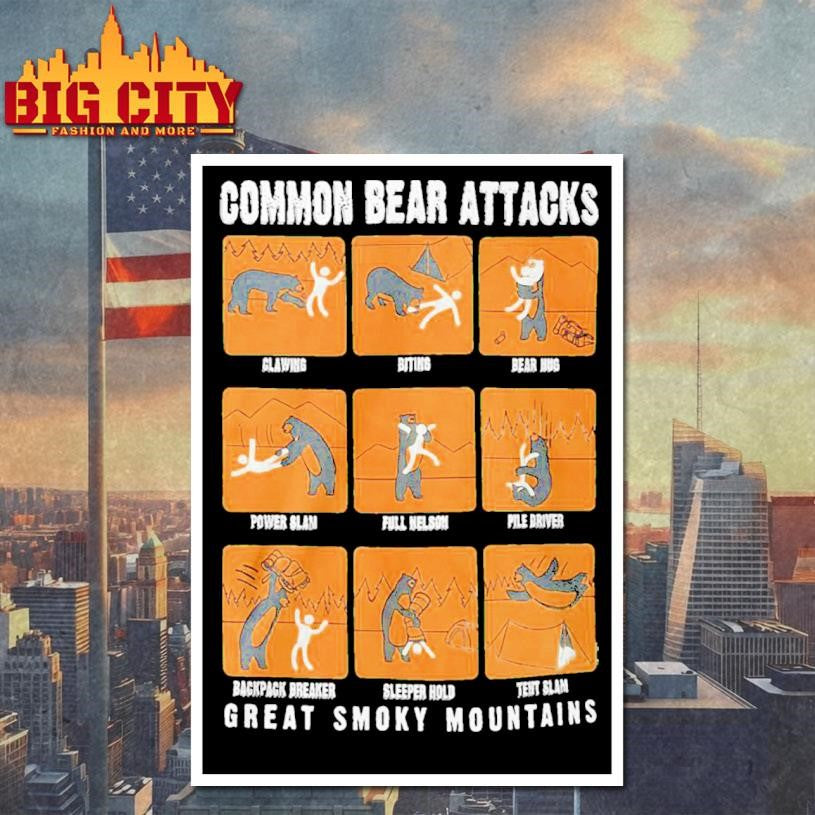 Common Bear Attacks Great Smoky Mountains 2025 New Shirt