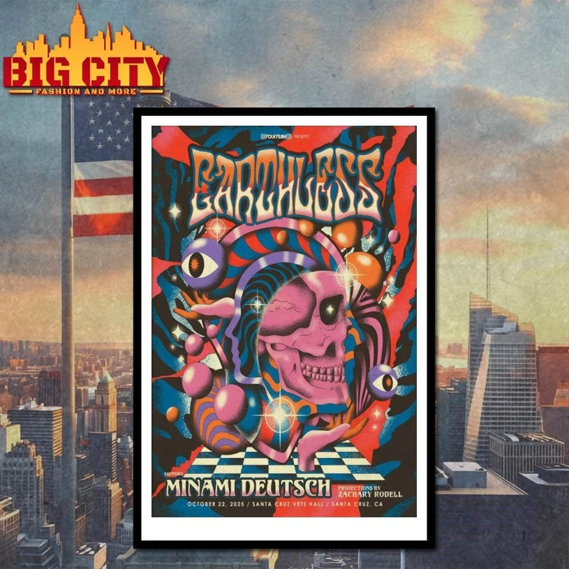 Earthless Santa Cruz Veterans Hall In Santa Cruz CA Oct 22 2025 Poster Shirt