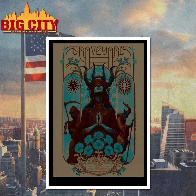 GRAVEYARD Backstage Munich Germany Oct 11 2025 Poster Shirt