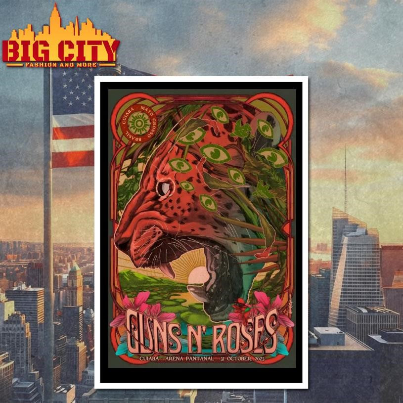 Guns N’ Roses Oct 31 2025 Cuiabá Event Poster Shirt
