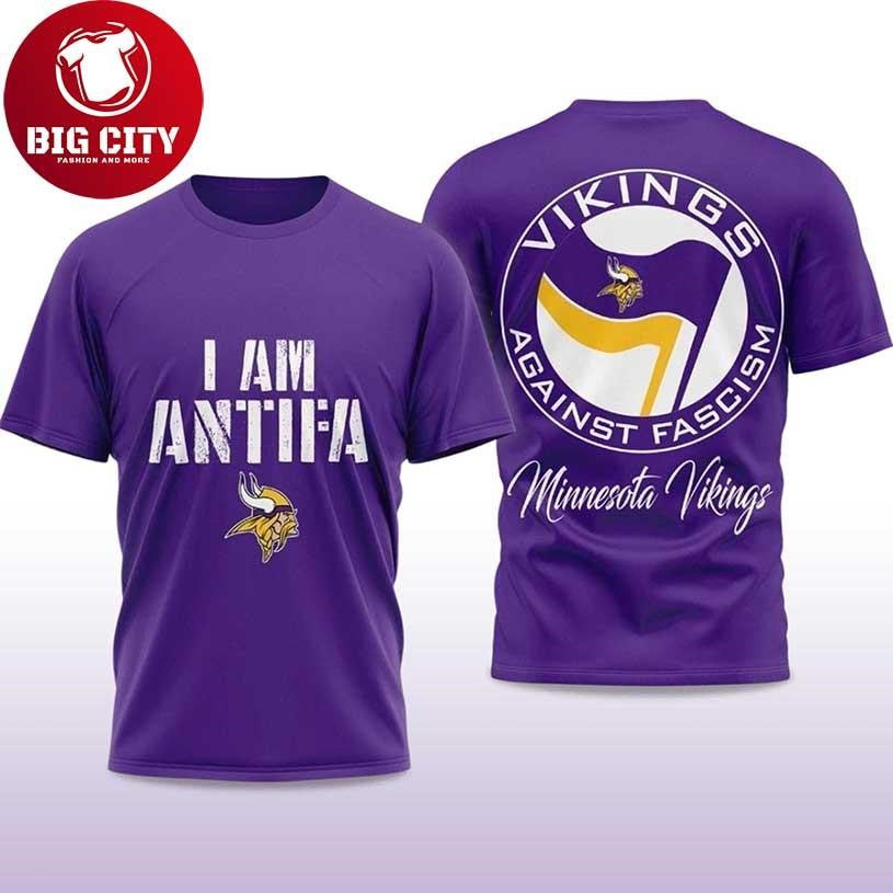 I Am Antifa Vikings Against Fascism 2025 New Two Sided Shirt