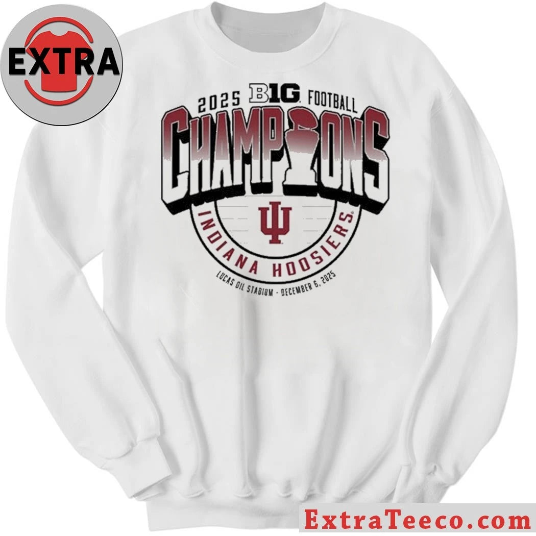 Indiana Football Big 10 Conference Champions Locker Room Lucas Oil Stadium December 6 2025 Shirt