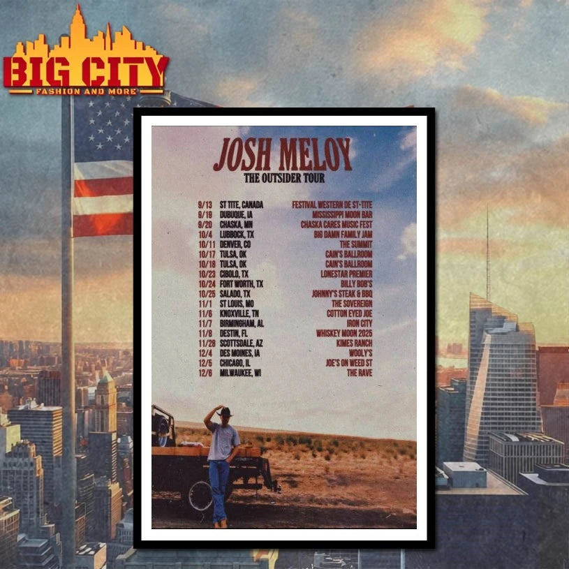 Josh Meloy The Outsider Tour 2025 Poster Shirt