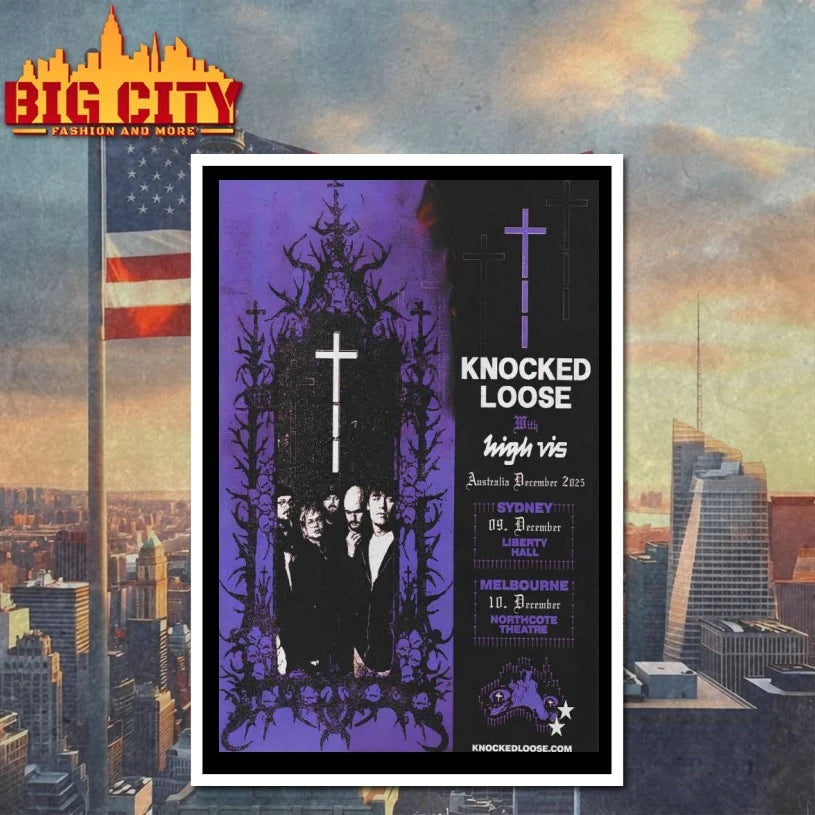 Knocked Loose & High Liberty Hall Moore Park Tour 2025 Poster Shirt