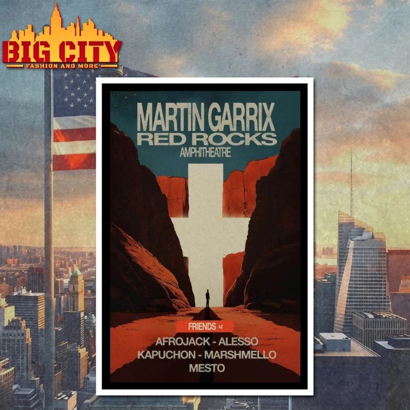 Martin Garrix Red Rocks Amphitheatre 2025 Poster shirts