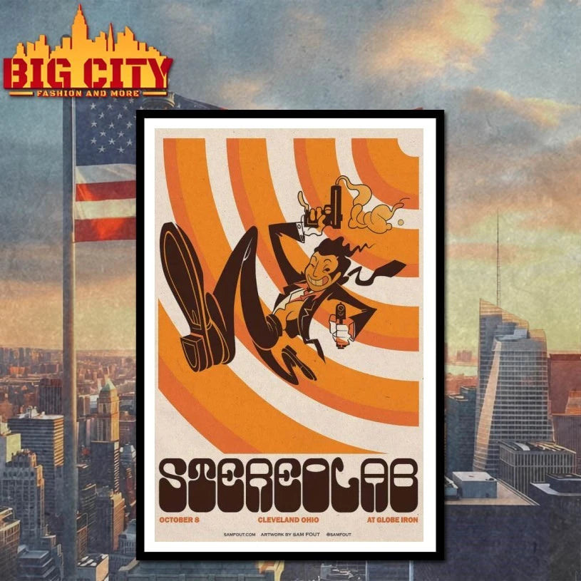 Oct 8, 2025 Stereolab Globe Iron, Cleveland, OH Poster shirt