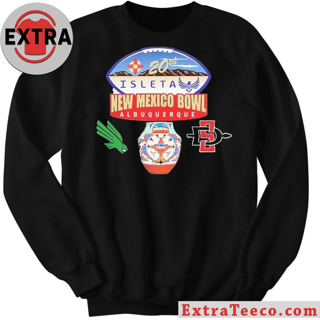 Official Isleta New Mexico Bowl North Texas Mean Green Versus San Diego State Aztecs Bowl Season College Football 2025 2026 Logo Shirt