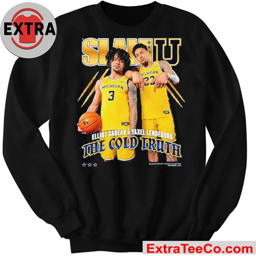 Official SLAM Cover Yaxel Lendeborg & Elliot Cadeau Michigan Shirt