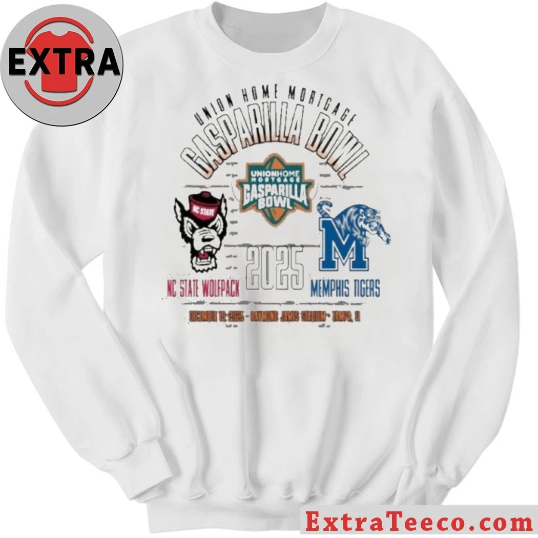 Original The Gasparilla Bowl football game between the NC State Wolfpack and the Memphis Tigers will be held on December 19, 2025, at Raymond James Stadium in Tampa, Florida Shirt