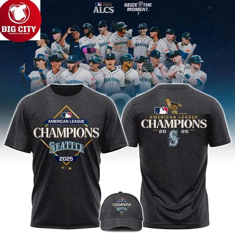 Seattle Mariners American League Champions 2025 New Two Sided Shirt