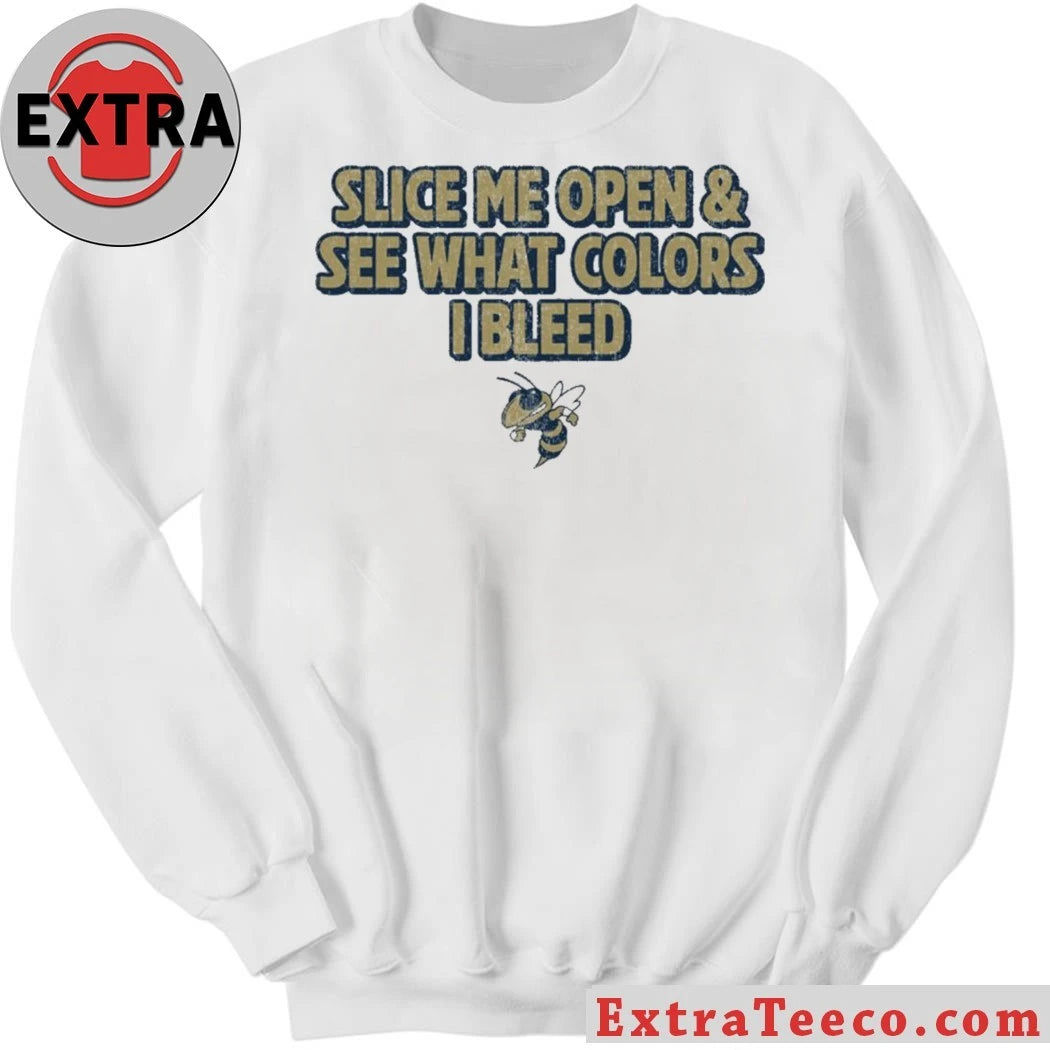 Slice Me Open & See What Colors I Bleed Wasp Mascot Yellow Jacket Shirt
