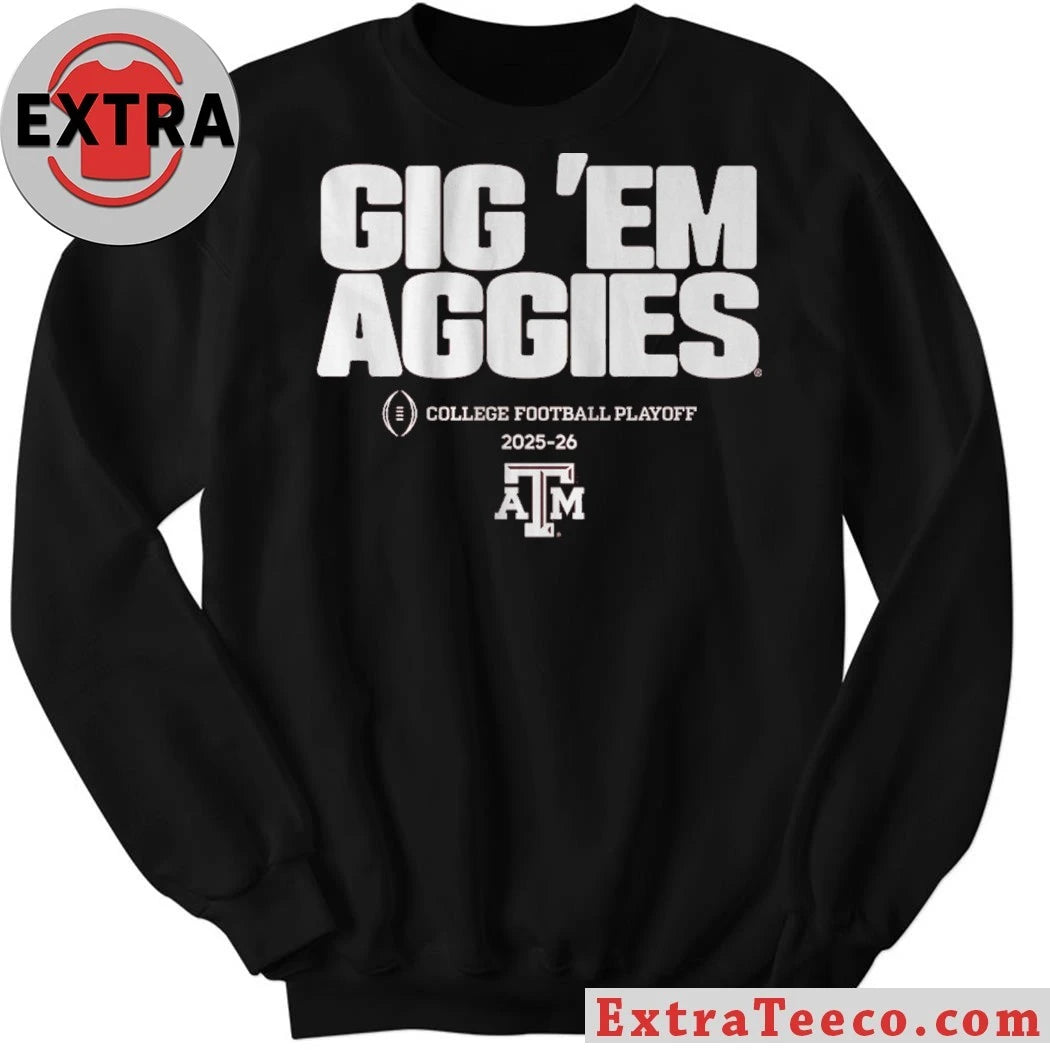 Texas A&M Football 2025 CFP Team Slogan Logo Celebrating the Texas A&M Aggies’ qualification for the 2025-26 College Football Playoff (CFP) Shirt