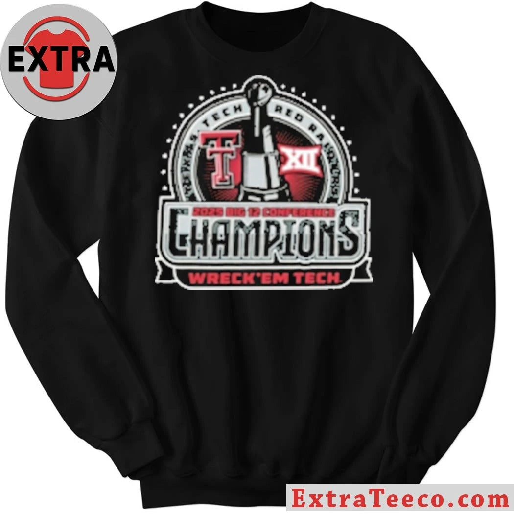 Texas Tech Big 12 Championship Wreck Em Tech Cup And Logo T-Shirt