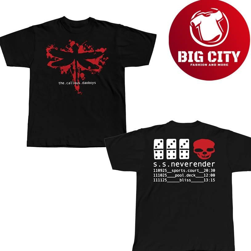 The Callous Daoboys Merch Store Blood Red Summer Neverender 2025 New Two Sided Shirt