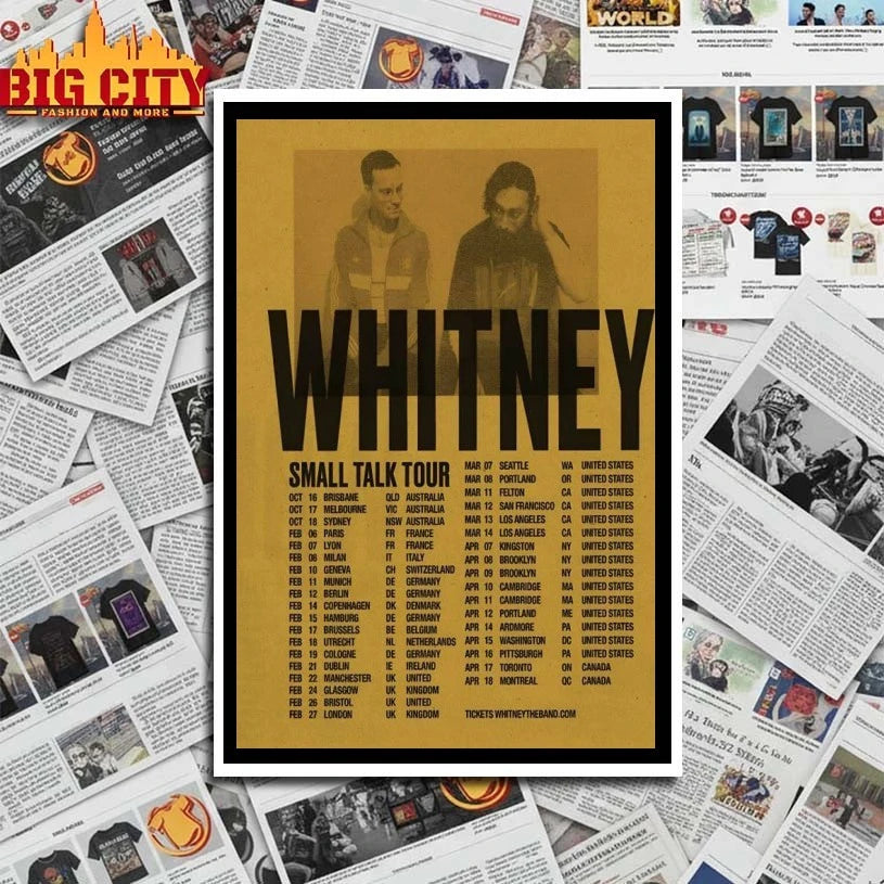 Whitney Small Talk 2025 Shows Poster Shirts