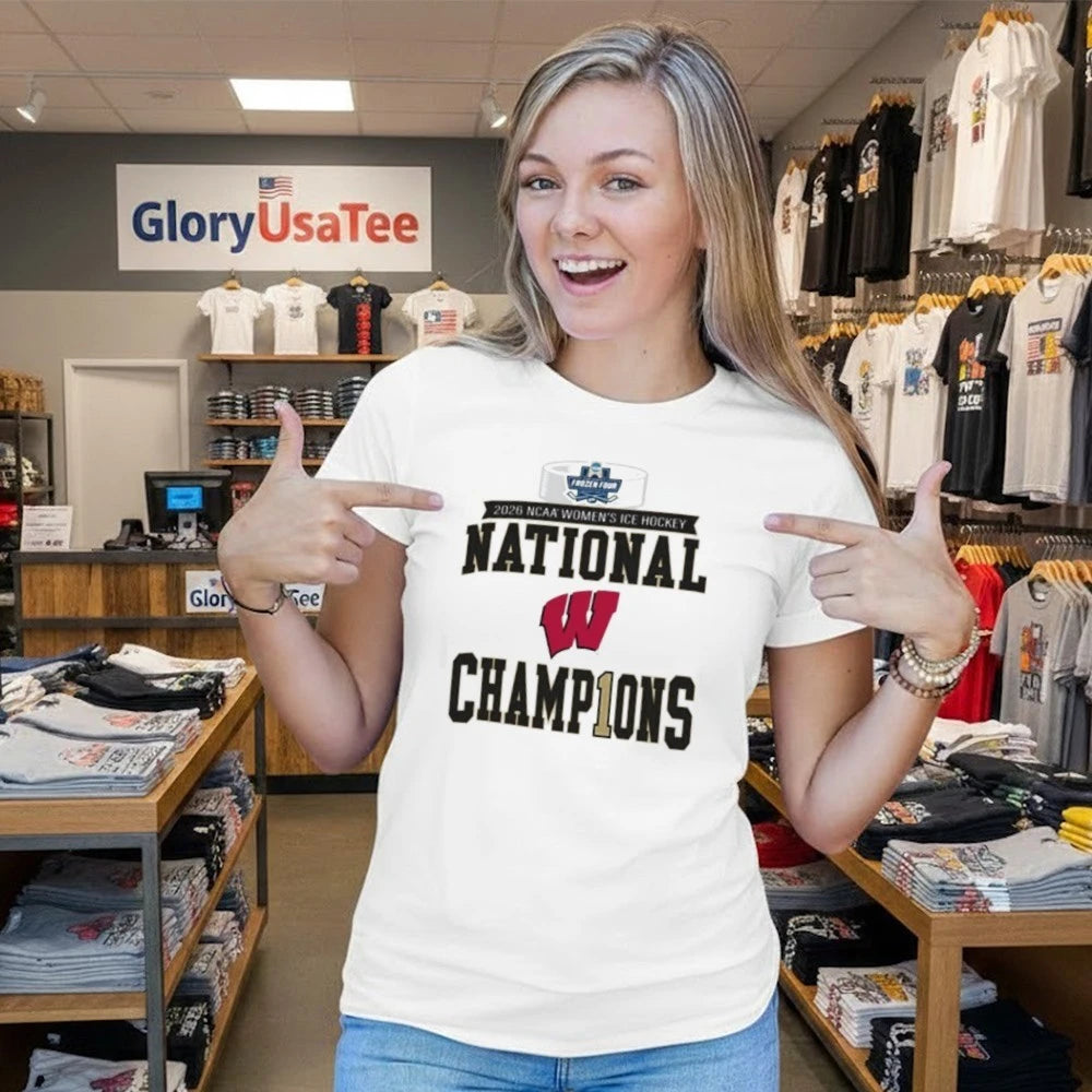 Wisconsin Badgers Champion Adult 2026 NCAA Women’s Hockey National Champions T-Shirt