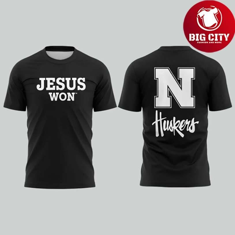 2025 Cornhuskers Jesus Won Shirt