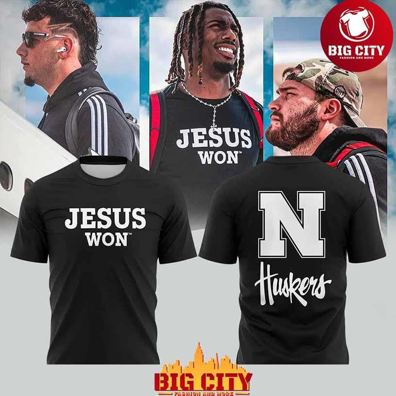 2025 Nebraska Cornhuskers Jesus Won Shirt