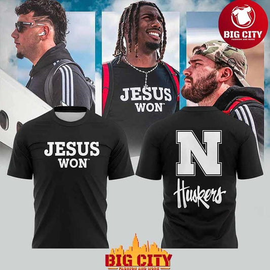 2025 Nebraska Cornhuskers Jesus Won Shirt
