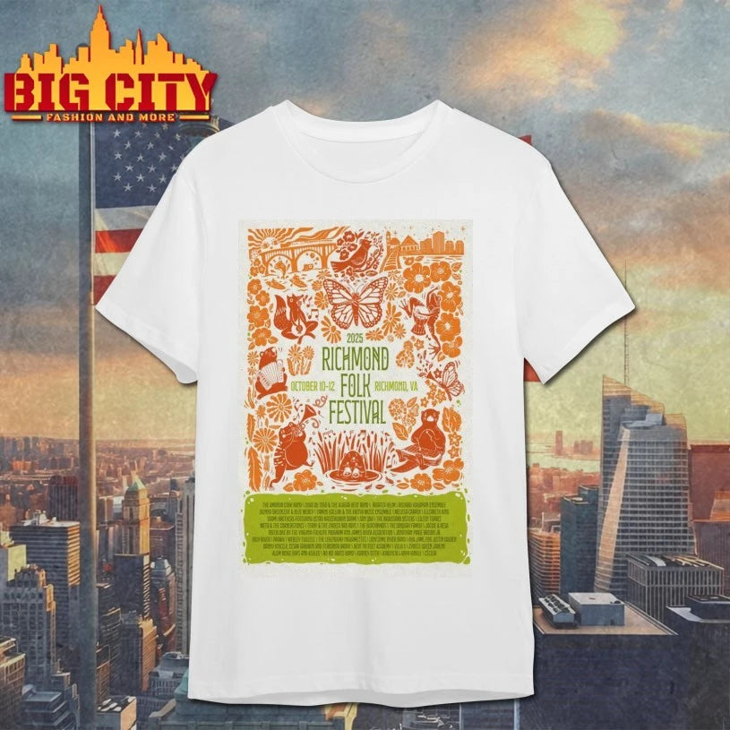 2025 Richmond Folk Festival Oct 10-12 Richmond, VA Poster shirt