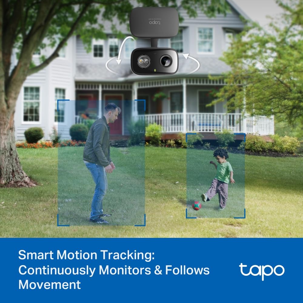Tapo TP-Link 2K Pan Tilt Security Camera for Baby Monitor, Dog Camera w/Motion Detection, 2-Way Audio Siren, Night Vision, Cloud &SD Card Storage (Up to 256 GB), Works with Alexa & Google Home (C210)