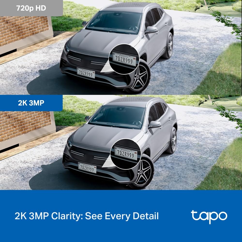 Tapo TP-Link 2K Pan Tilt Security Camera for Baby Monitor, Dog Camera w/Motion Detection, 2-Way Audio Siren, Night Vision, Cloud &SD Card Storage (Up to 256 GB), Works with Alexa & Google Home (C210)