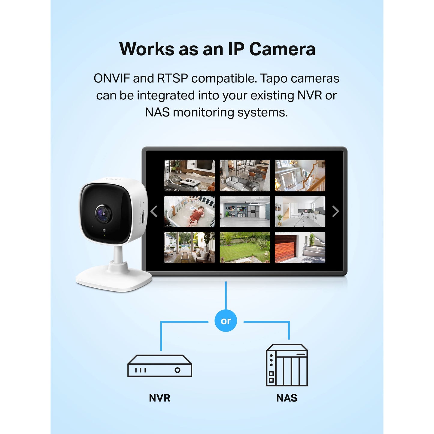 Tapo 2K Indoor Security Camera for Baby Monitor, Dog Camera w/Motion Detection, 2-Way Audio Siren, Night Vision, Cloud & SD Card Storage(Up to 512GB), Works w/Alexa & Google Assistant C110