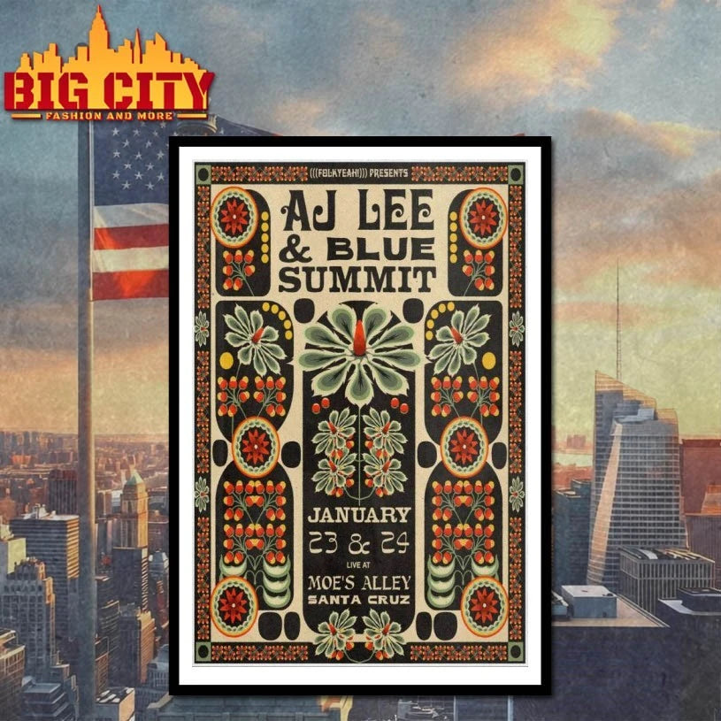 AJ Lee &amp; Blue Summit Santa Cruz, CA January 23-24 2026 Poster Shirt
