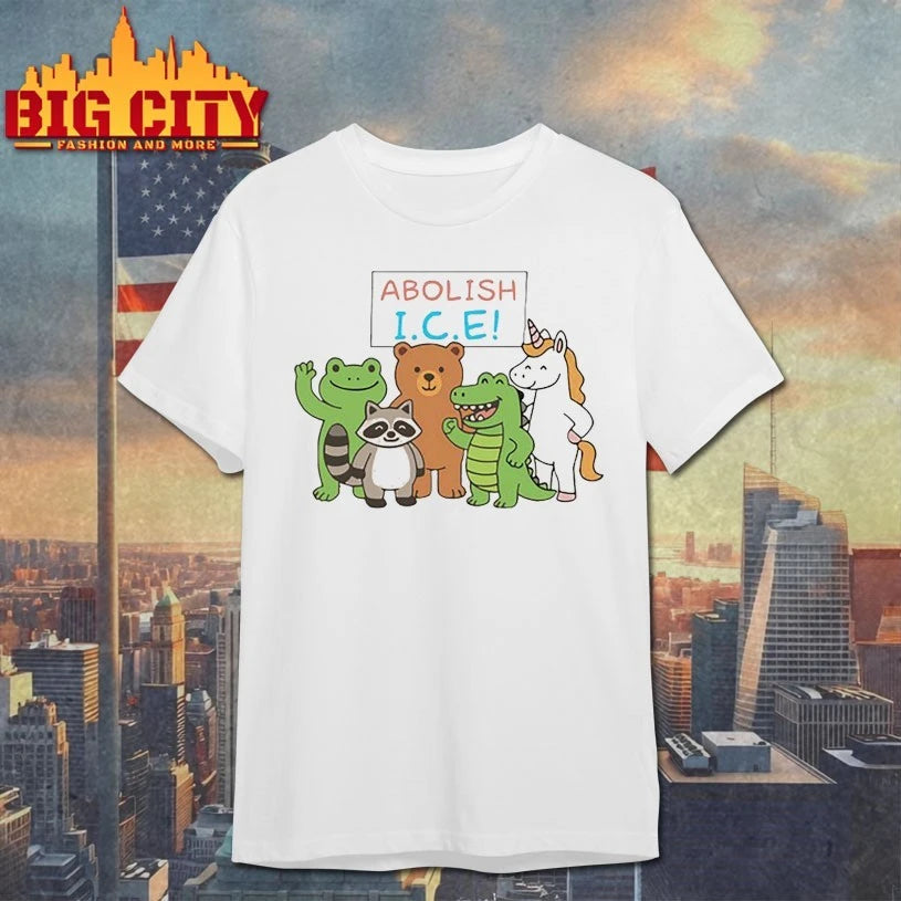 Abolish ICE Frog Unicorn Raccoon Bear Dinosaur Protest Shirt