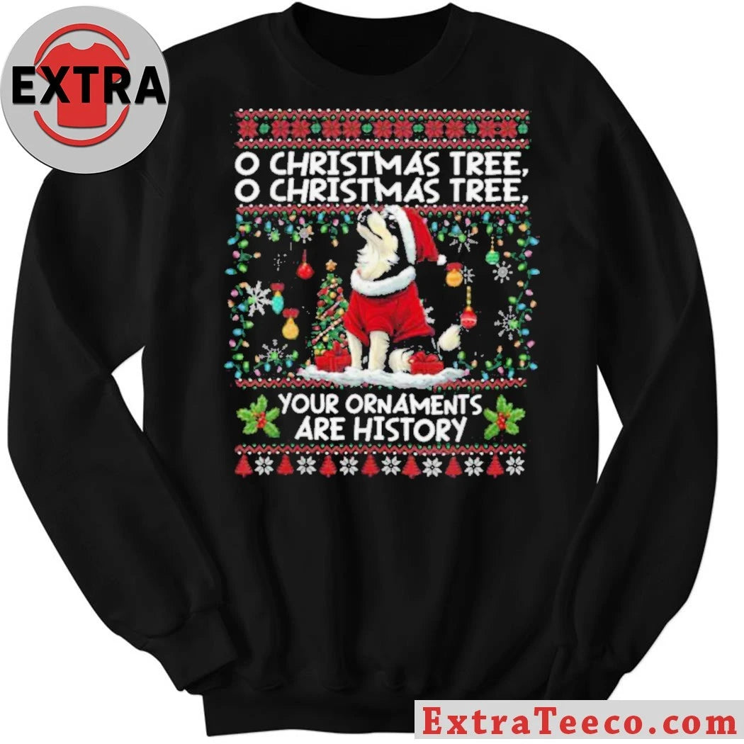 Alaskan Malamute Christmas Tree Decorations Dog Lover Xmas Shirt