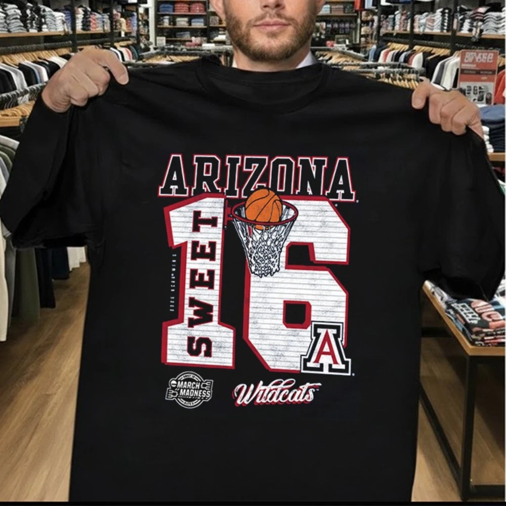 Arizona Wildcats 2026 NCAA March Madness Sweet 16 Bound Men’s Basketball Championship Shirt