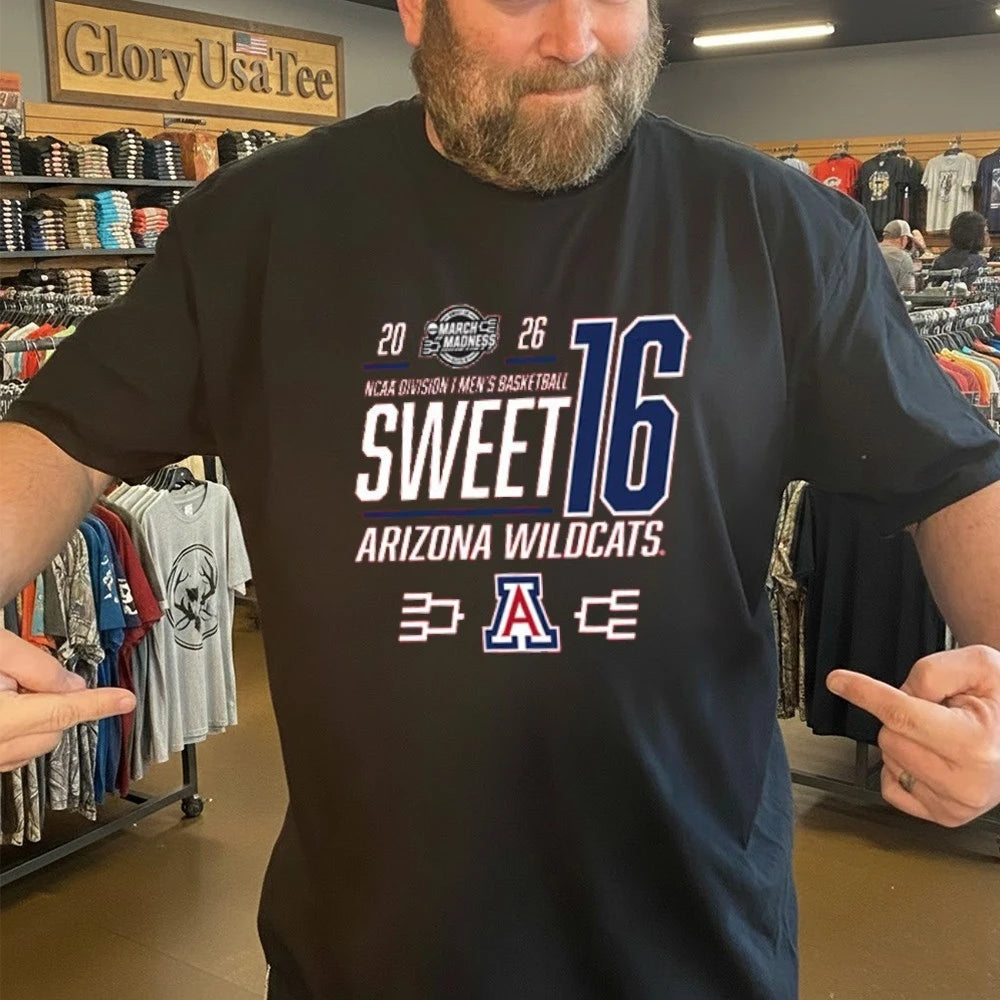 Arizona Wildcats 2026 NCAA March Madness Sweet 16 Bound Shirt
