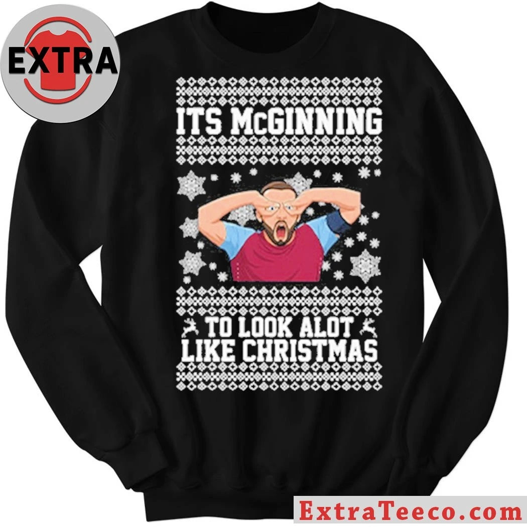 Aston Villa’s John McGinn Its Mcginning To Look A Lot Like ugly Christmas sweater New T-Shirt