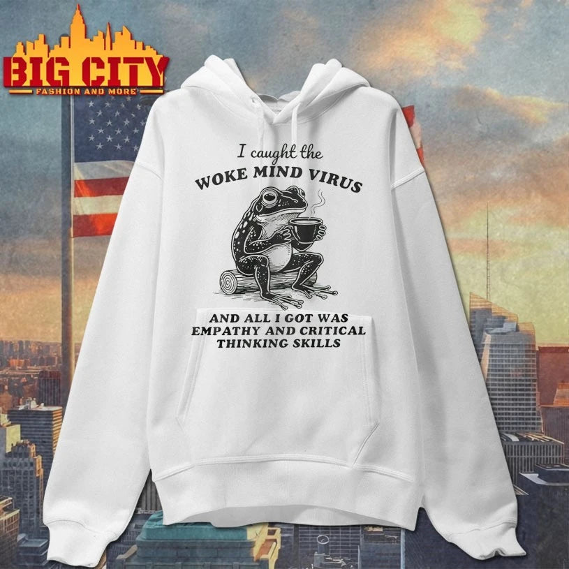 Awakened Thinking Virus Frog I Caught The Woke Mind Virus And All I Got Was Empa Shirt