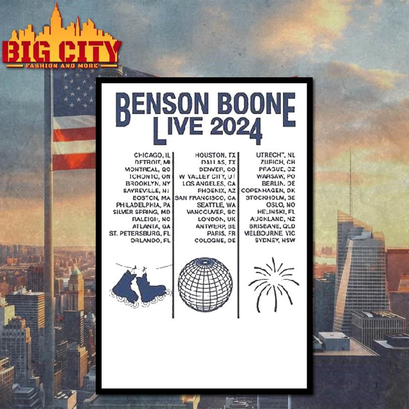 Benson Boone Live World Tour 2024 Shirt