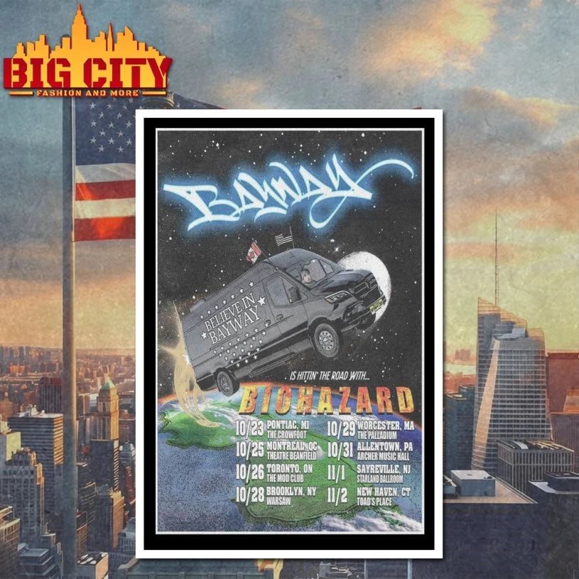 Best Bayway Biohazard New Tour 2025 Poster shirt