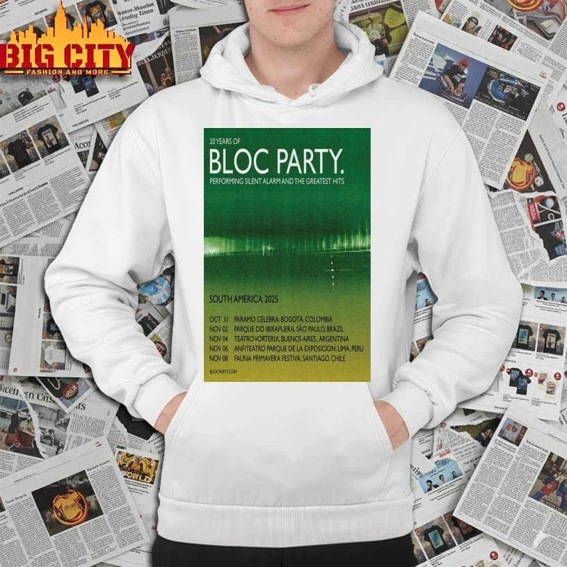 Best Bloc Party Tour South America 2025 Poster Shirts