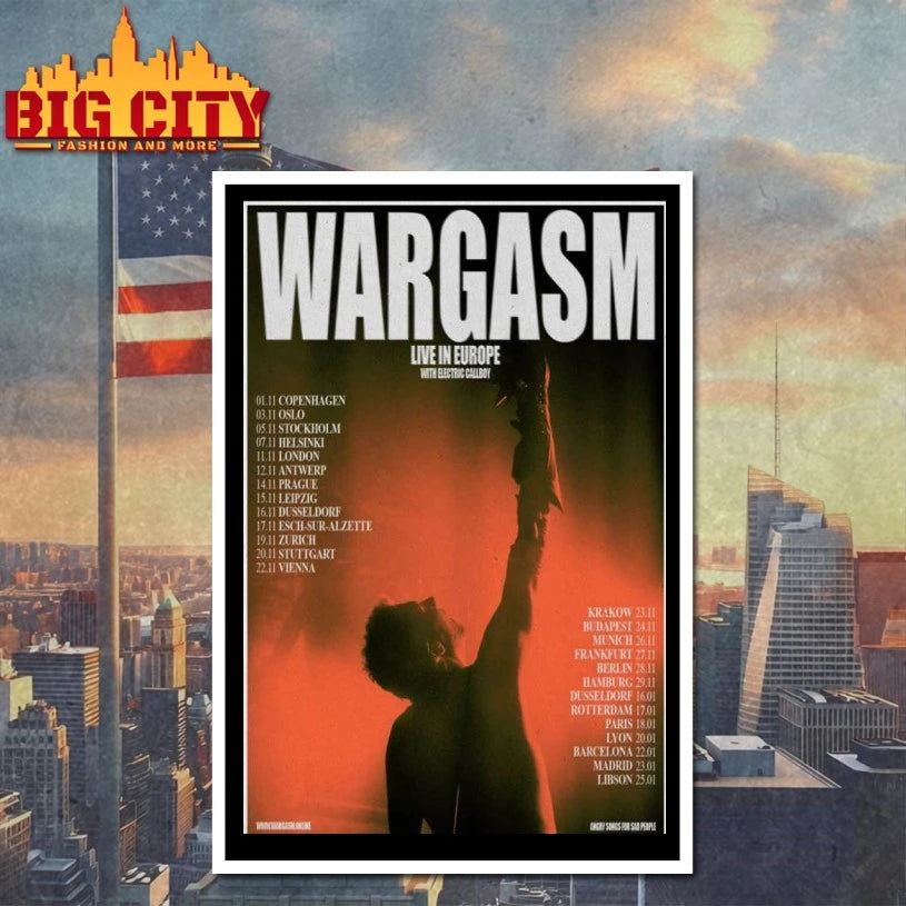 Best Wargasm Live In Europe 2025-2026 Tour Poster shirt