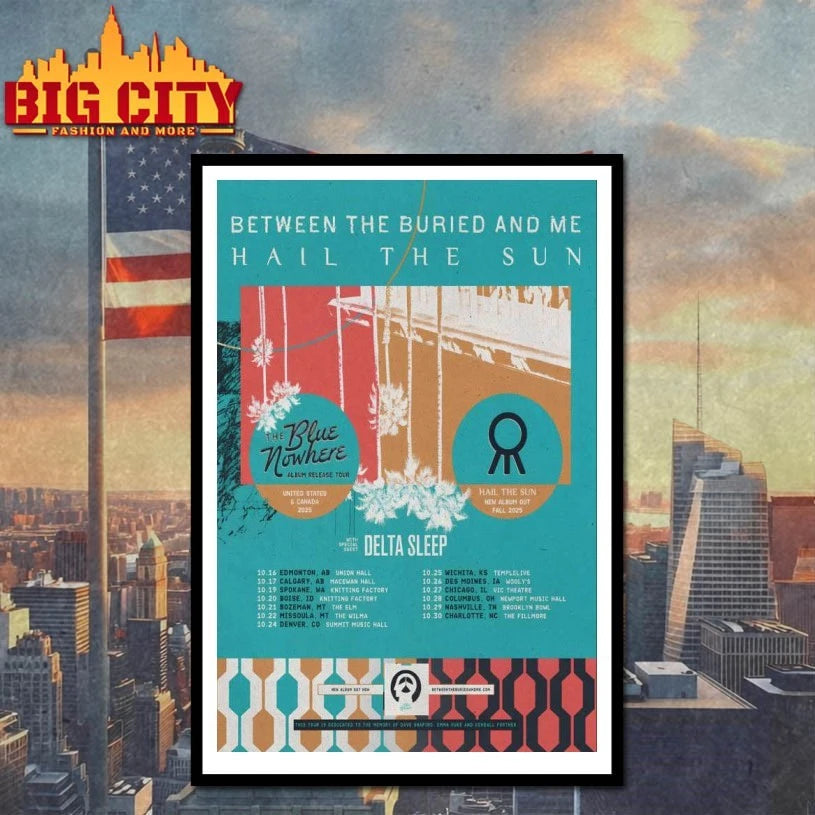 Between the Buried and Me The Blue Nowhere Album Release Tour 2025 Poster shirt