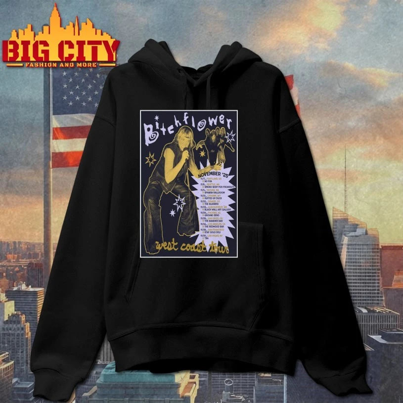 Bitchflower West Coast November 2025 Tour Poster Shirt