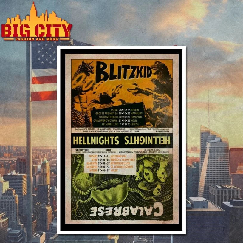 Blitzkid And Calabrese Hellnights Tour 2025 Poster Shirt