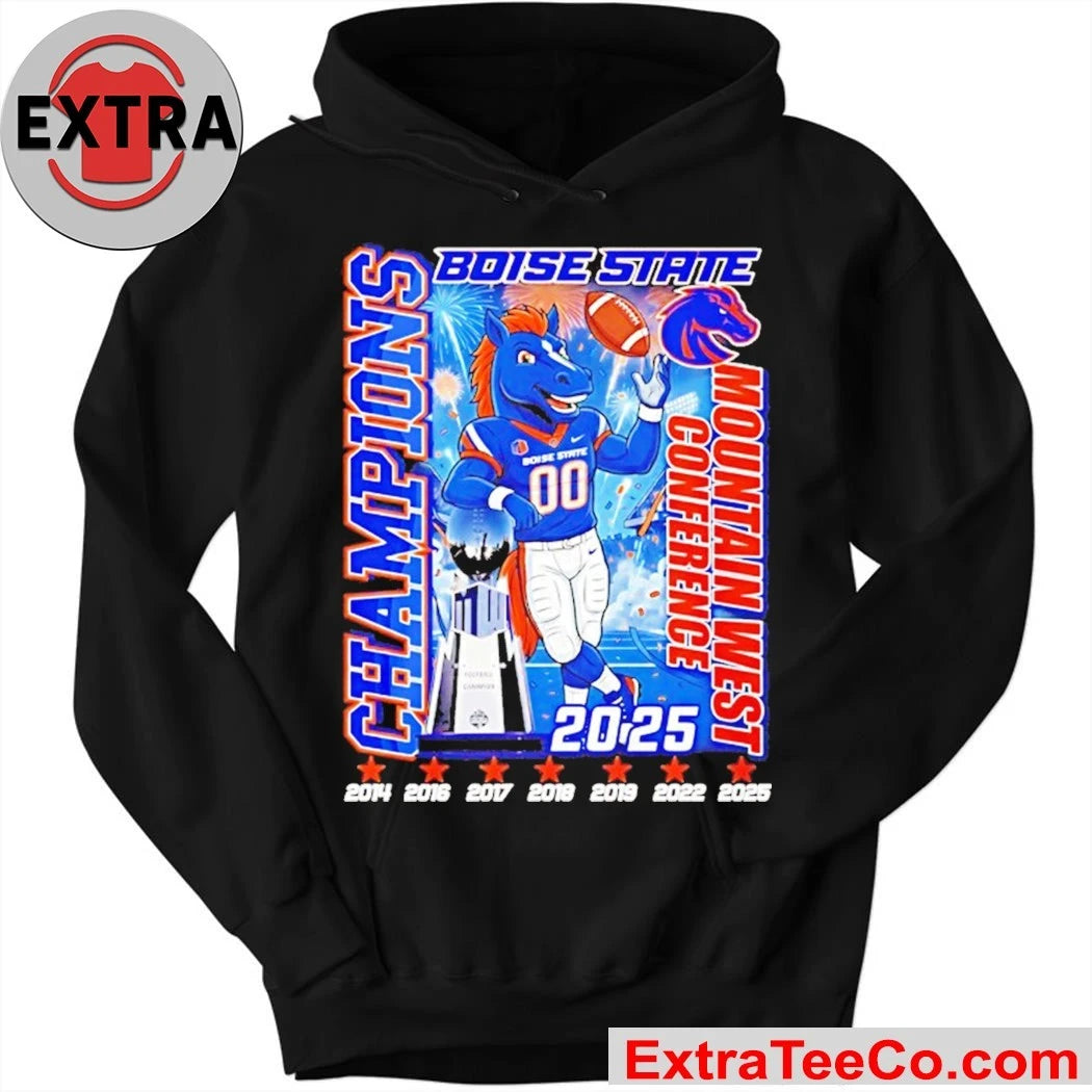 Boise State Broncos won the 2025 Mountain West Conference tournament with a score of 38-21 on December 5, 2025 Shirt