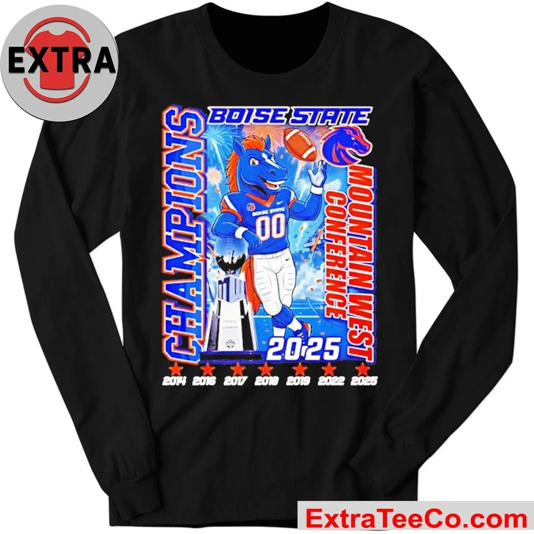 Boise State Broncos won the 2025 Mountain West Conference tournament with a score of 38-21 on December 5, 2025 Shirt