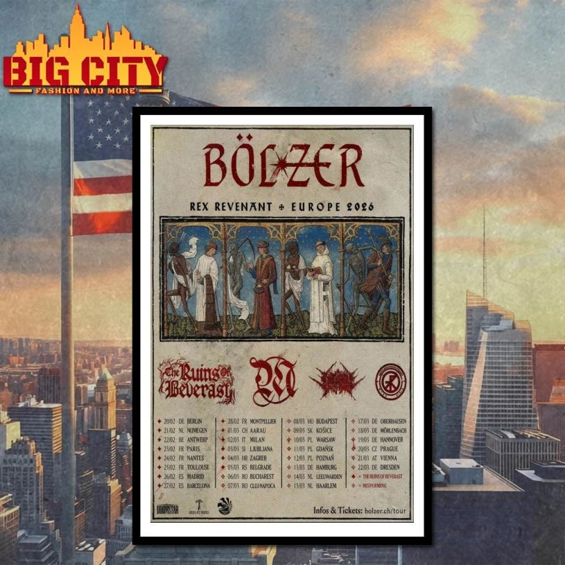 Bolzer Band Rex Revenant Europe 2026 Poster Shirt