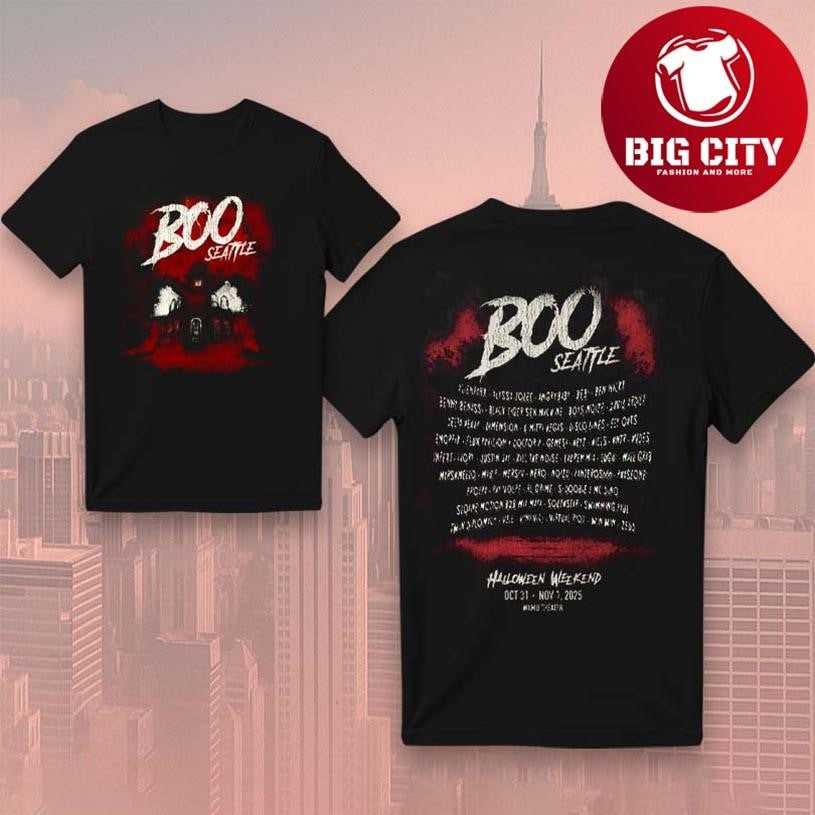 Boo Seattle Halloween 2025 New Two Sided Shirt