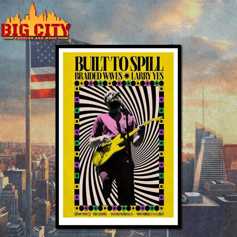 Built To Spill 11-11 11-13-2025 San Francisco CA Poster shirts