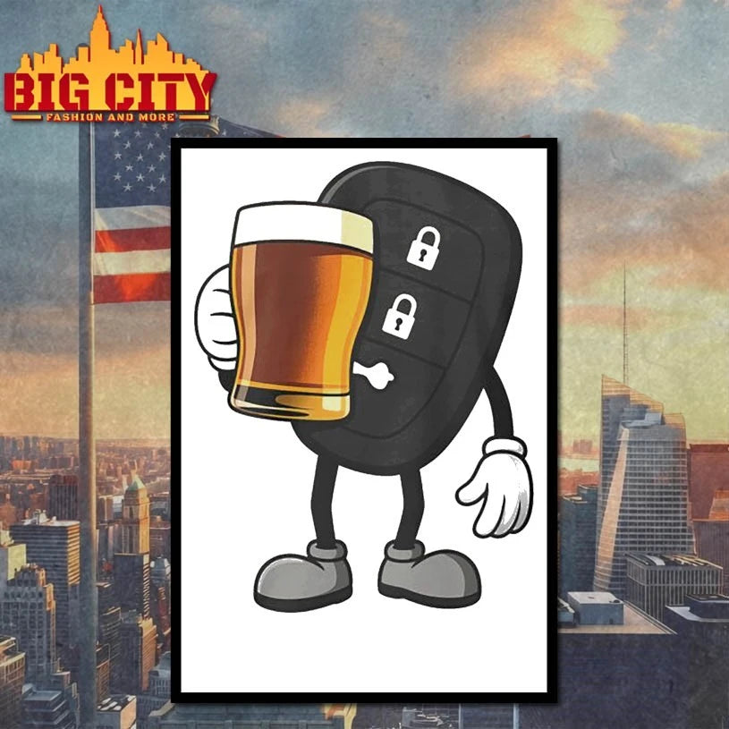 Car Remote Key Holding Beer Meme Shirt