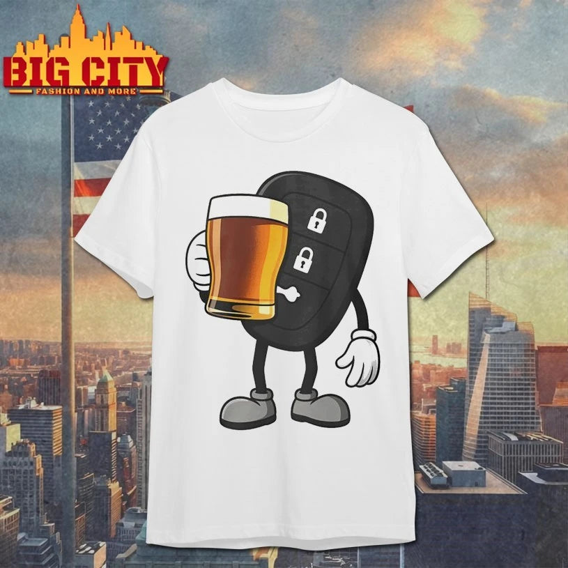 Car Remote Key Holding Beer Meme Shirt